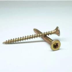 Süllyesztett fejű, TORX faforgácslap csavar, Sárgahorganyzott, 4x60