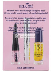 Nail Essentials Körömápoló Szett - Körömlakklemosó 7ml, Erősítő 4ml, Kutikula Kezelés 1.3ml