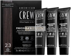 American Crew Precision Blend Natural Gray Coverage hajfesté k fé rfiaknak Dark 3 x 40 ml