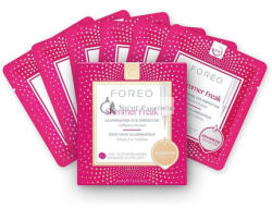 Foreo Shimmer Freak UFO Aktivált Arcpakolás Sötét Karikákra és Puffadásra 6 Darabos Szemvilágosító Niacinamid Koffein Rózsavíz Tiszta Formula Állatkísérletmentes UFO és UFO 2-vel Kompatibilis
