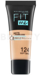 Maybelline Fit Me! Foundation Matte + Poreless folyé kony make-up matt hatá sú 124 Soft Sand 30 ml