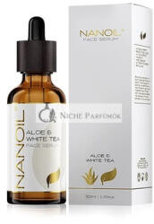 NANOIL Aloe és Fehér Tea Arcápoló Szérum 50ml - Tápláló, Megújító, Ránctalanító Arcápoló Szérum