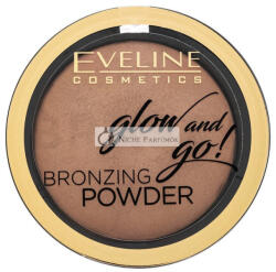Eveline Glow And Go! Bronzing Powder bronzosí tó pú der az egysé ges é s vilá gosabb arcbő rre 02 Jamaica Bay 8, 5 g