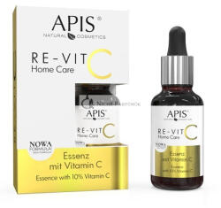APIS NATURAL COSMETICS Apis RE-VIT C HOME CARE Esszencia Új Formula 10% C-vitamin Hyaluronsav Bio-Propandiol Hidratáló, 30ml