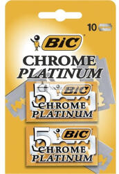 BIC Chrome Platinum Dupla Éltű Biztonsági Borotva Eldobható Egylapkás Rozsdamentes Acél 10 Darab