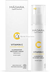 MÁDARA Cosmetics MÁDARA C-vitaminos világosító regeneráló krém organikus bőrápolás hialuronsavval és algakivonattal, 50ml