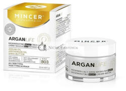 Mincer Mincer Pharma Argan Life 50+ Regeneráló Anti-Aging Ránctalanító Éjszakai Arckrém Minden Bőrtípusra, Argán Olajjal, Abyssinian Olajjal és Shea Vajjal, 50ml