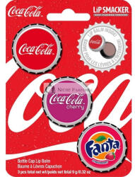 Lip Smacker Coca-Cola Ízesített Ajakbalzsamok - Klasszikus Kóla, Cseresznye Kóla, Fanta Eper