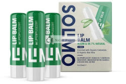 Solimo Amazon Brand Solimo Ajakbalzsam Aloe Vera - 3 db-os csomag