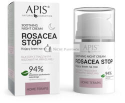 APIS NATURAL COSMETICS Rosacea Stop Nyugtató Éjszakai Krém Irritált és Érzékeny Bőrre, 50g