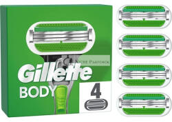 Gillette Body Borotvapengék Férfiaknak 4 Utántöltő Penge, 3 Penge Erősebb, Mint a Acél