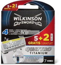 Wilkinson Sword Quattro Titanium Pótló Kések Férfiaknak - 7 Darabos Csomag