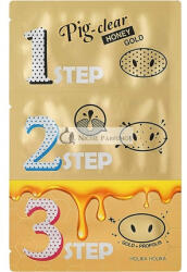 Holika Holika Pig Nose Clear Honey Gold Mitesszer Eltávolító 3-Lépéses Készlet, 8ml