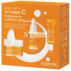 Floslekset Go For Glow Vitamin C Anti-Aging Krém Napra és Éjszakára 50ml, Ragyogó Szérum Vit C 10 30ml, Világító Szemkrém 30ml