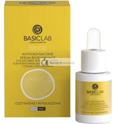 BasicLab Dermocosmetics Antioxidáns Regeneráló Szérum Táplálás és Simaság, 15ml
