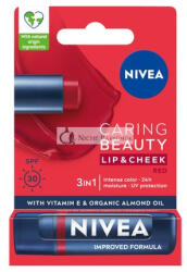 Nivea Gondoskodó Szépség 3 Az 1-Ben Gondoskodó Ajakbalzsam Piros 48g
