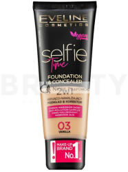 Eveline Selfie Time 2in1 Foundation & Concealer hosszan tartó make-up 2az 1-ben 03 Vanilla 30 ml