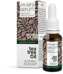 Tea Tree Oil 100% Vegán Anti-Aging Szérum Hialuronsavval, Peptidekkel és Koffeinnel 30ml - Arc és Szemkörnyék számára