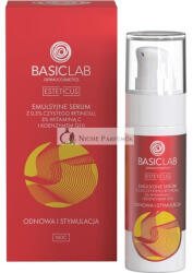 BasicLab Dermocosmetics Emulziós Szérum 0, 3% Tiszta Retinollal, 3% C-vitaminnal és Koenzim Q10, Megújítás és Stimuláció, 30ml