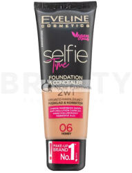 Eveline Selfie Time 2in1 Foundation & Concealer hosszan tartó make-up 2az 1-ben 06 Honey 30 ml