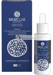BasicLab Dermocosmetics Szérum Trehalózzal 10% és 5% Peptid a Hidratálásért és Ráncok Csökkentéséért 30ml