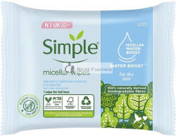 Simple Kind to Skin Hipoallergén Micellás Biológiailag Lebomló Sminklemosó Törlők 20 db