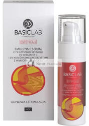 BasicLab Dermocosmetics Emulziós Szérum 1% Tiszta Retinollal, 5% C-vitaminnal és 2% Cantella Asiatica Őszsejttel, 30ml
