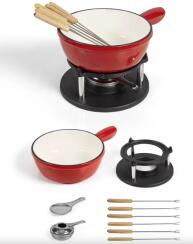 Perfect Home zománcozott öntöttvas Fondue szett 1, 8L, piros (16643) (16643)