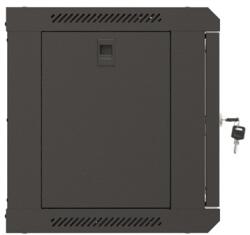 Lanberg WF03-5306-10B 19" 6U SZÉL: 540mm MÉLY: 350mm MAG: 370mm lapraszerelt üvegajtós fekete fali rack szekrény (WF03-5306-10B) - bestbyte
