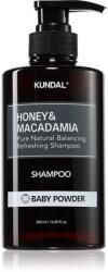 KUNDAL Honey & Macadamia Baby Powder sampon natural pentru păr uscat și deteriorat 500 ml