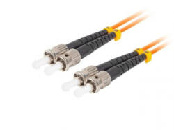 Lanberg száloptikai patchkábel MM ST/UPC-ST/UPC duplex LSZH OM2 50/125, 1m narancssárga (FO-STST-MD21-0010-OG)
