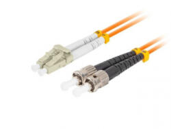 Lanberg száloptikai patchkábel MM ST/UPC-LC/UPC duplex LSZH OM2 50/125, 5m narancssárga (FO-STLU-MD21-0050-OG)