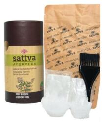 SATTVA Henna - Természetes növényi hajfesték - mélybarna 150g - Sattva Ayurveda