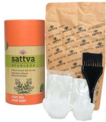 SATTVA Henna - Természetes növényi hajfesték - répavörös Light Red 150g - Sattva Ayurveda