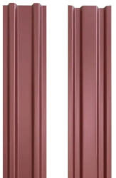 SMART Șipcă metalică gard Bravo dublu vopsită 1250x90x0, 60 mm roşu semi-mat RAL 3011 (J13011HI612)