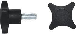 Dresselhaus Șuruburi metrice cu 4 aripi de strângere Dresselhaus 10x40 mm 40mm plastic negru, 20 bucăți (0/4973/705/ 10/ 40/ /17)