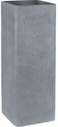 Geli Ghiveci flori Geli Cube plastic 26x26x70 cm gri deschis (17507059)