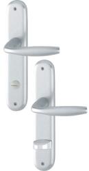 Hoppe Mânere cu șild ușă baie/toaletă (WC) Hoppe New York 90/240 mm, argintiu (38599)