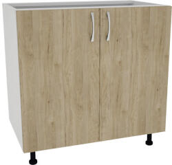 haaus Corp inferior bucătărie 80 cm, 2 uși, alb/lemn natural (505035)