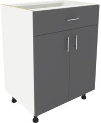 haaus Corp inferior bucătărie Karo 60 cm, 2 uși 1 sertar, alb/antracit (917555)