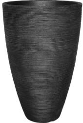 geli Ghiveci tip vază Geli, striat, plastic, Ø 40, H 60 cm, antracit (15306038)