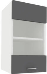 haaus Corp superior bucătărie Karo cu ușă de sticlă 40 cm, alb/antracit (917531)