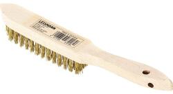 LESSMANN Perie de sârmă alămită Lessmann 290mm, 4 rânduri, mâner din lemn (107.641.HB)