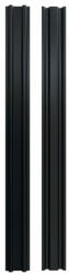 SMART Șipcă metalică gard SMART dublu vopsită 1250x90x0, 60 mm negru semi-mat RAL 9005 (J19005HI612)