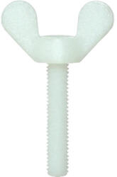Dresselhaus Șuruburi metrice cu cap fluture Dresselhaus 8x40 mm DIN316 plastic alb, 100 bucăți (0/4261/000/8X40/01)
