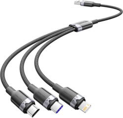 Vention USB 2.0 A Male to 3in1 6A Cable Vention CTRBG 1.5M (Black) (49817)