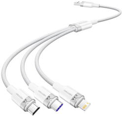 Vention USB 2.0 A Male to 3in1 6A Cable Vention CTRWG 1.5M (White) (49820) - vexio