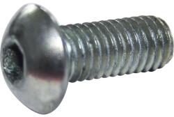 Dresselhaus Șuruburi metrice cu cap semibombat și hexagon interior Dresselhaus 5x10 mm DIN7380-1 oțel zincat, 500 bucăți (0/0350/002/5X10/01)