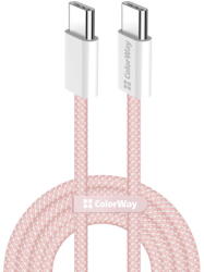 ColorWay Cablu Type-C, 60W, 1m - ColorWay (CW-CBPDCC061-P) - Pink (KF2347555) - vexio