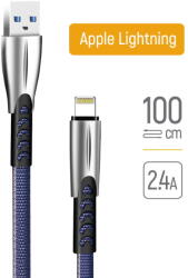 ColorWay Cablu Date, USB la Lightning, 2.4A, 1m - ColorWay (CW-CBUL010-BL) - Blue (KF2347573)